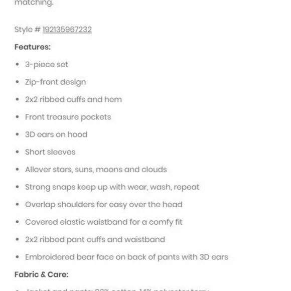 Carter's Baby Unixes 3-PcTerry Little Jack… - Picture 8 of 8